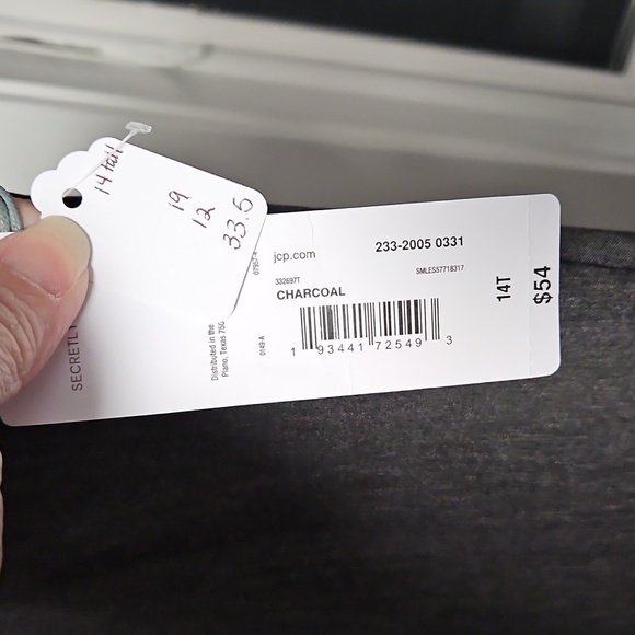 Liz Claiborne Skinny Pants - Dark Gray Size 14 Tall - Picture 2 of 4